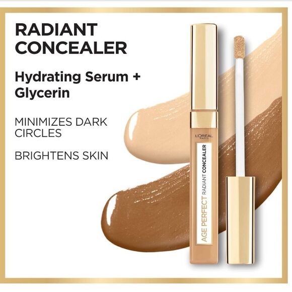 L’Oréal Paris Age Perfect Radiant Concealer Hydrating Serum Glycerin HONEY ROSE - Picture 1 of 7